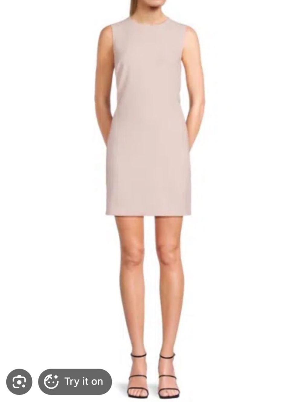 Theory Beige/Pink Shift Dress